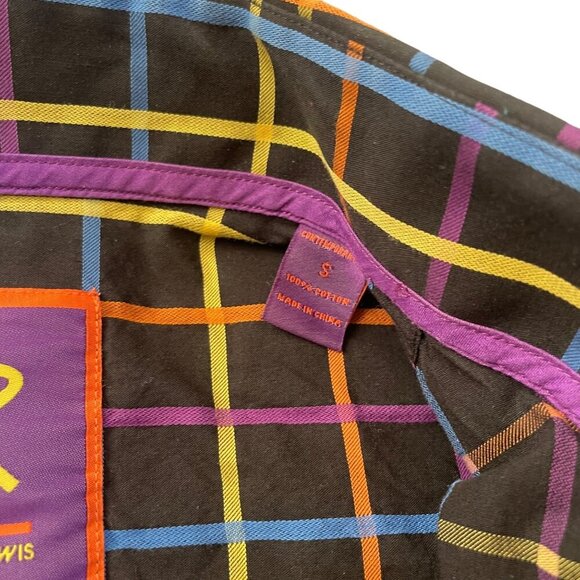 Robert Louis Downtown Colorful Patterned Men's Button Down Small - Picture 6 of 6